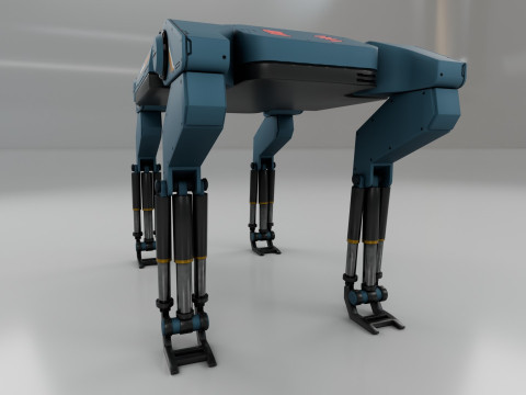 Sci-Fi Robotic Beast - Low poly - Game Ready - PBR Modèle 3D