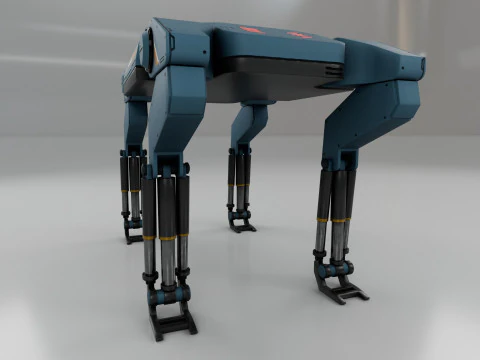 Sci-Fi Robotic Beast - Low poly - Game Ready - PBR 3D Model