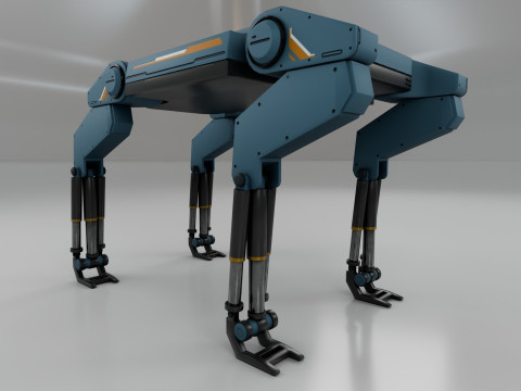 Sci-Fi Robotic Beast - Low poly - Game Ready - PBR Modèle 3D