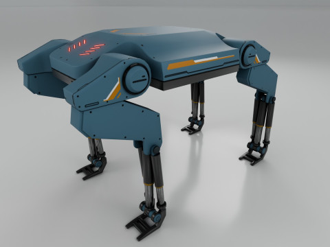 Sci-Fi Robotic Beast - Low poly - Game Ready - PBR Modèle 3D