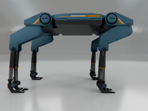 Sci-Fi Robotic Beast - Low poly - Game Ready - PBR Modèle 3D