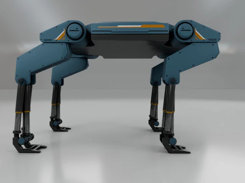 Sci-Fi Robotic Beast - Low poly - Game Ready - PBR 3D Model