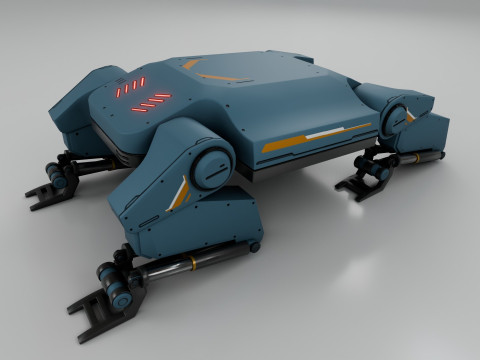 Sci-Fi Robotic Beast - Low poly - Game Ready - PBR Modèle 3D