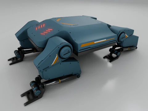Sci-Fi Robotic Beast - Low poly - Game Ready - PBR 3D Model
