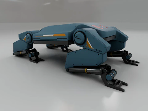 Sci-Fi Robotic Beast - Low poly - Game Ready - PBR 3D Model