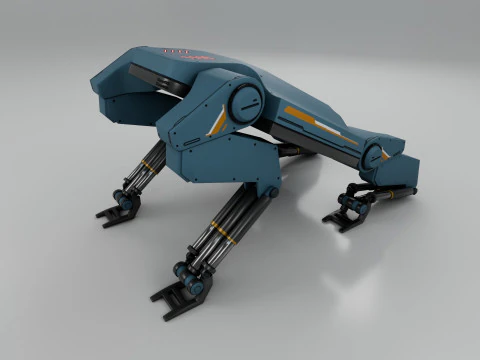 Sci-Fi Robotic Beast - Low poly - Game Ready - PBR 3D Model
