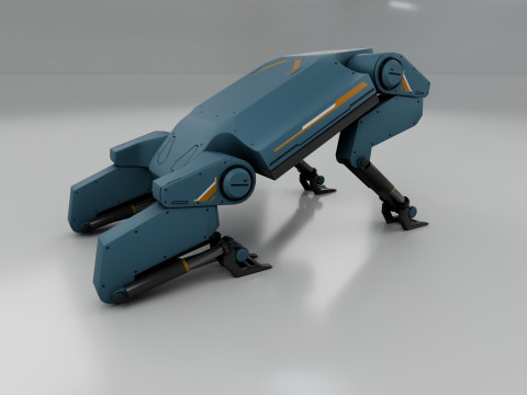 Sci-Fi Robotic Beast - Low poly - Game Ready - PBR Modèle 3D