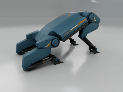 Sci-Fi Robotic Beast - Low poly - Game Ready - PBR 3D Model