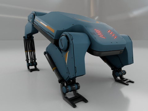 Sci-Fi Robotic Beast - Low poly - Game Ready - PBR Modèle 3D