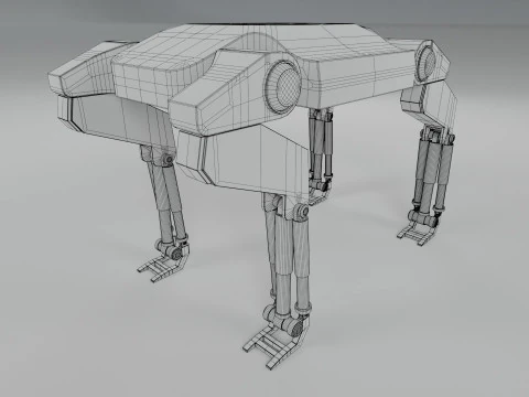 Sci-Fi Robotic Beast - Low poly - Game Ready - PBR 3D Model