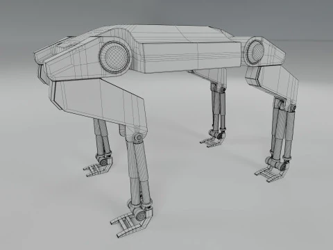Sci-Fi Robotic Beast - Low poly - Game Ready - PBR 3D Model
