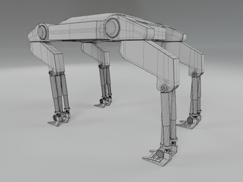 Sci-Fi Robotic Beast - Low poly - Game Ready - PBR Modèle 3D