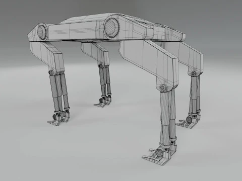 Sci-Fi Robotic Beast - Low poly - Game Ready - PBR 3D Model