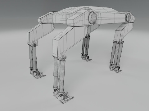 Sci-Fi Robotic Beast - Low poly - Game Ready - PBR Modèle 3D