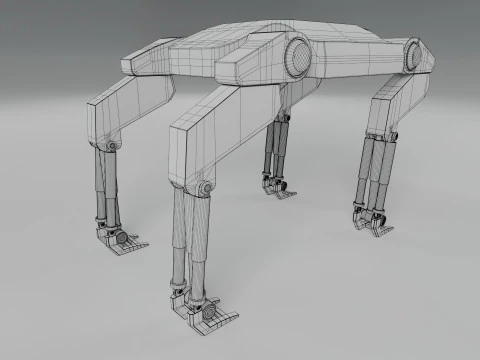 Sci-Fi Robotic Beast - Low poly - Game Ready - PBR 3D Model