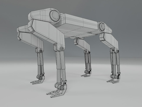 Sci-Fi Robotic Beast - Low poly - Game Ready - PBR Modèle 3D