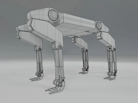 Sci-Fi Robotic Beast - Low poly - Game Ready - PBR 3D Model