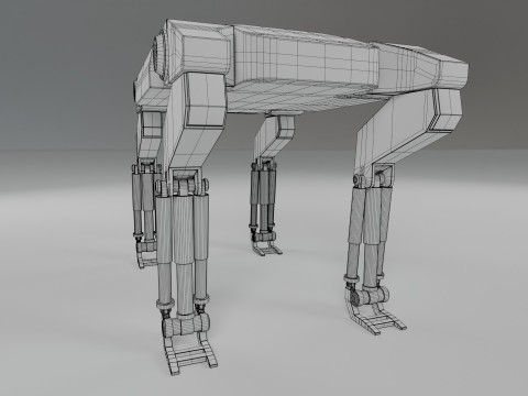 Sci-Fi Robotic Beast - Low poly - Game Ready - PBR Modèle 3D