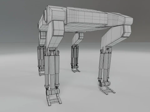 Sci-Fi Robotic Beast - Low poly - Game Ready - PBR 3D Model
