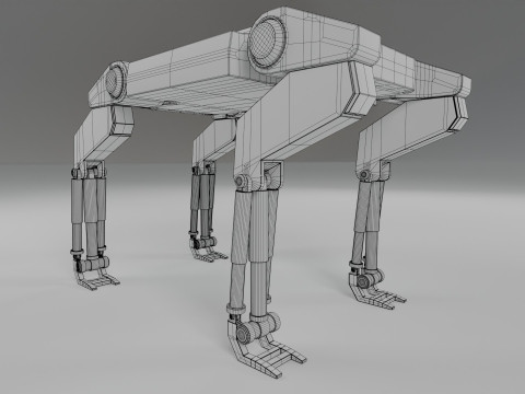 Sci-Fi Robotic Beast - Low poly - Game Ready - PBR Modèle 3D