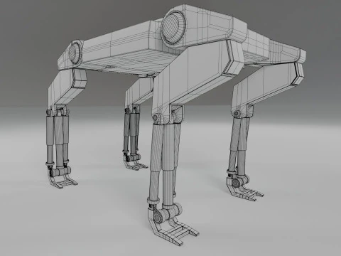 Sci-Fi Robotic Beast - Low poly - Game Ready - PBR 3D Model