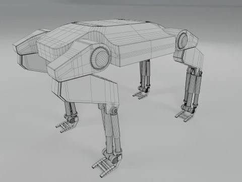 Sci-Fi Robotic Beast - Low poly - Game Ready - PBR 3D Model