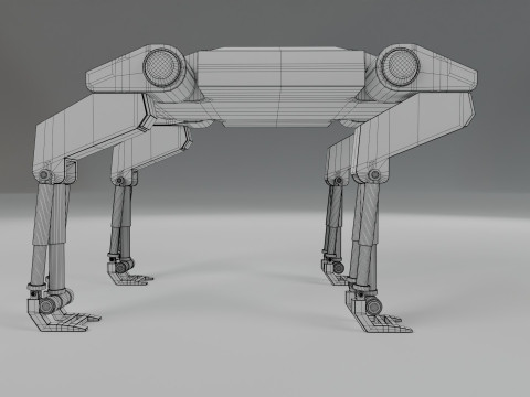 Sci-Fi Robotic Beast - Low poly - Game Ready - PBR Modèle 3D