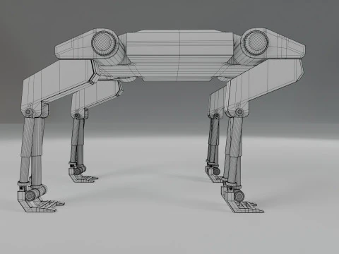 Sci-Fi Robotic Beast - Low poly - Game Ready - PBR 3D Model