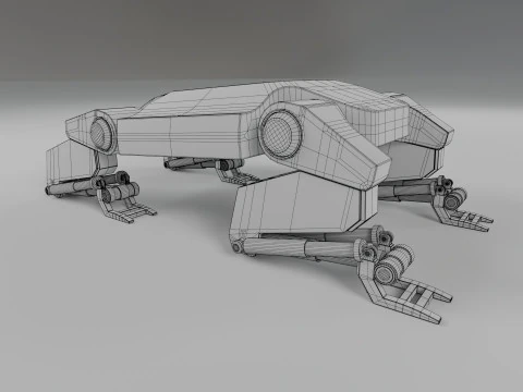 Sci-Fi Robotic Beast - Low poly - Game Ready - PBR 3D Model
