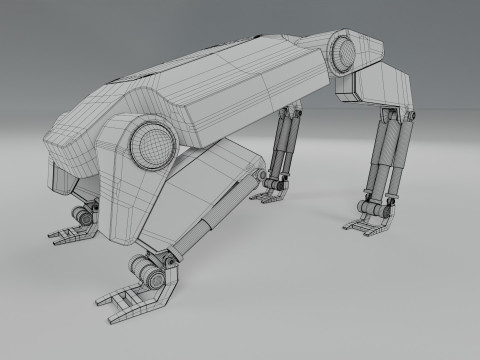 Sci-Fi Robotic Beast - Low poly - Game Ready - PBR Modèle 3D