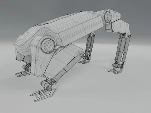 Sci-Fi Robotic Beast - Low poly - Game Ready - PBR 3D Model