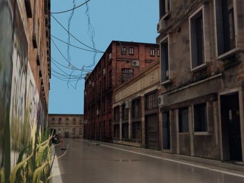 Urban Alley 3D 모델