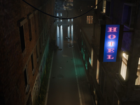 Urban Alley 3D 모델