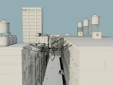 Urban Alley 3D 모델