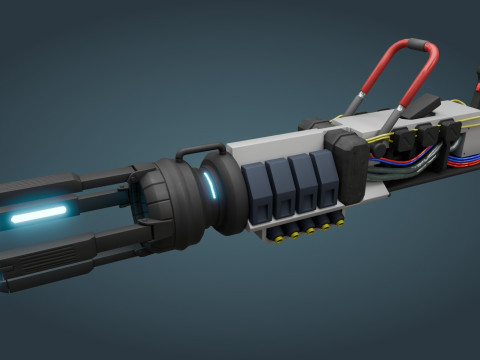 Sci-Fi Weapon - low poly 3D 模型