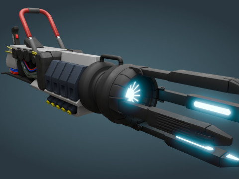 Sci-Fi Weapon - low poly 3D Model