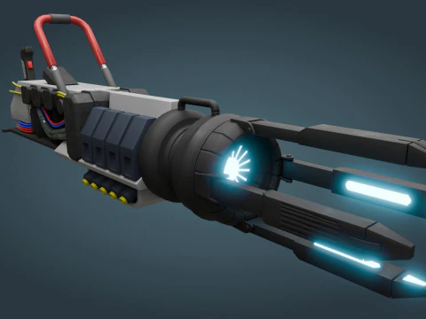 Arma fantascientifica - low poly Modello 3D