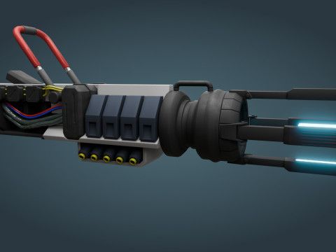 Sci-Fi Weapon - low poly 3D Model