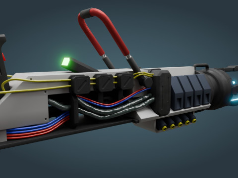 Sci-Fi Weapon - low poly 3D Model