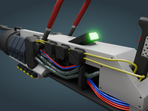 Sci-Fi Weapon - low poly 3D Model