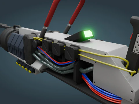 Arma fantascientifica - low poly Modello 3D