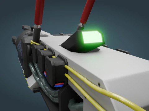 Arma fantascientifica - low poly Modello 3D