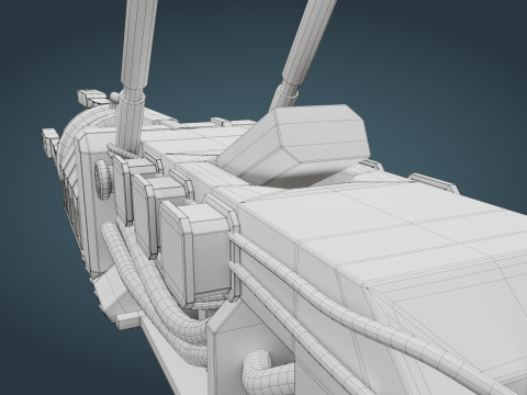 Sci-Fi Weapon - low poly 3D Model