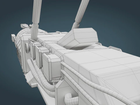 Arma fantascientifica - low poly Modello 3D