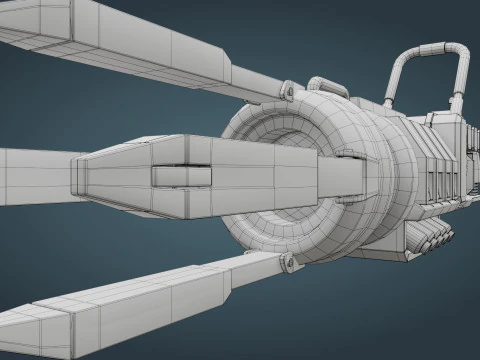 Arma fantascientifica - low poly Modello 3D