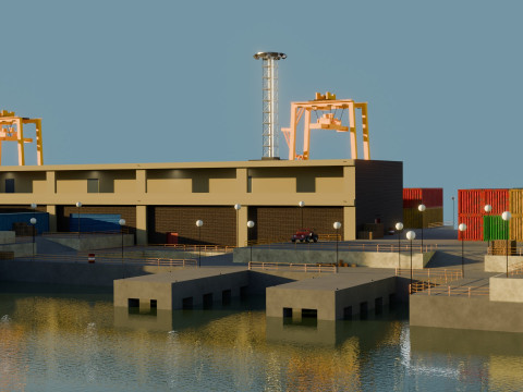 Harbor Port 3D Model