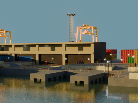 Harbor Port 3D Model