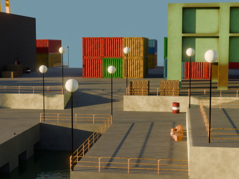 Harbor Port 3D Model