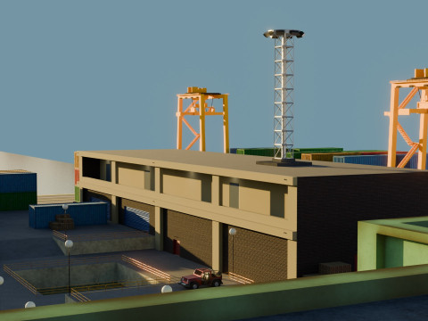 Harbor Port 3D Model
