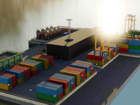 Harbor Port 3D Model
